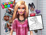 Barbie için boyama kitabı