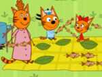 Kedi ailesiyle piknik